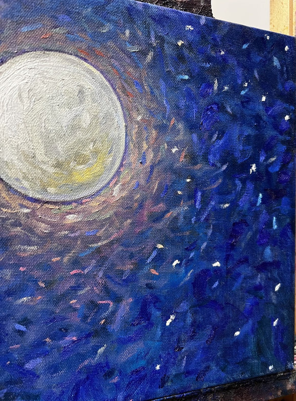 The full moon in the constellation leo