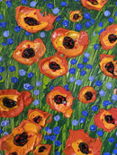 Whimsical flower field impasto painting-7