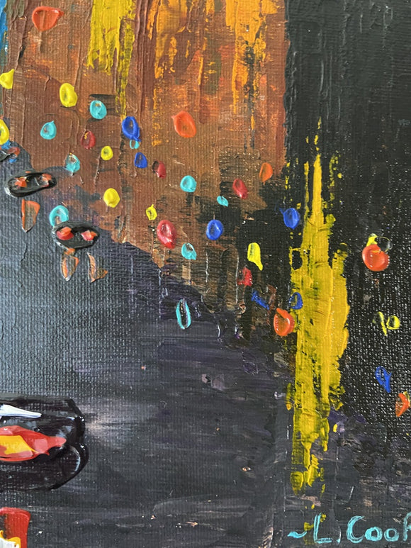 Abstract cityscape impasto