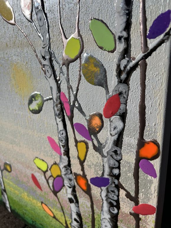 “Sunlit Canopy: Mosaic Melody of Life”