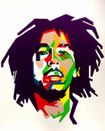 Bob Marley 💚  Abstract Rastafarian ONE LOVE
