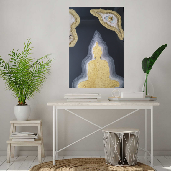 3D Black n Gold Buddha