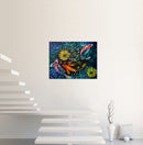 Three Koi With Lilies-6