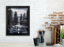 Abstract black and white landscape-7