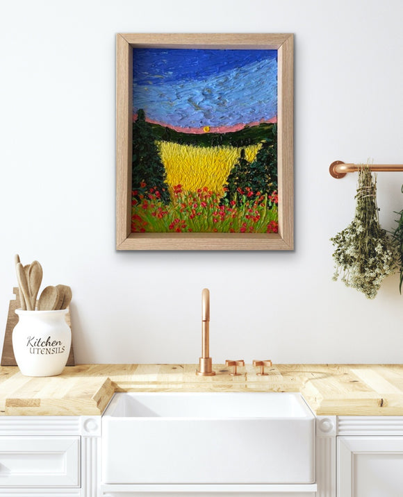 Impressionist landscape impasto