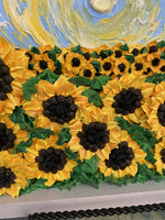 3D sunflower impasto