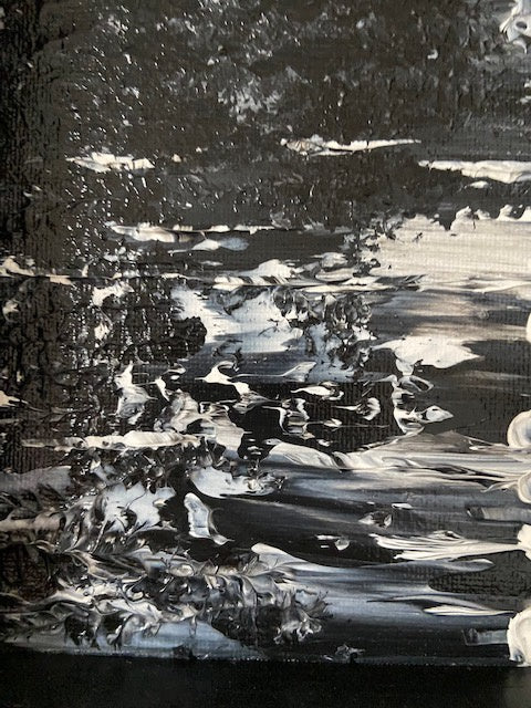 Abstract black and white landscape