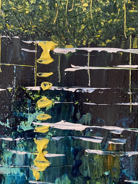 Abstract Northern Lights landscape