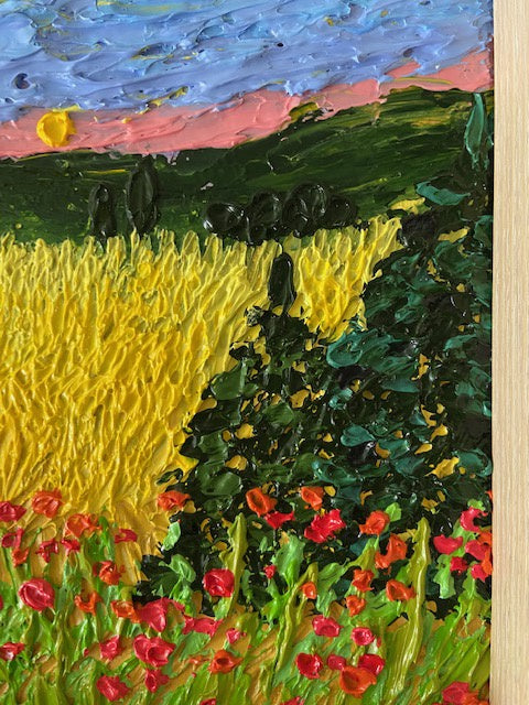Impressionist landscape impasto