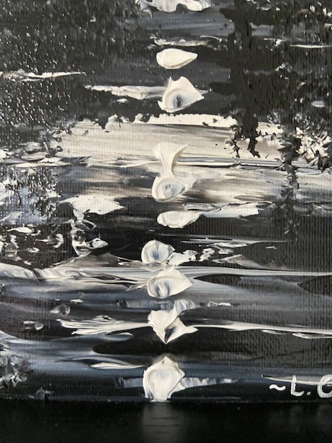 Abstract black and white landscape