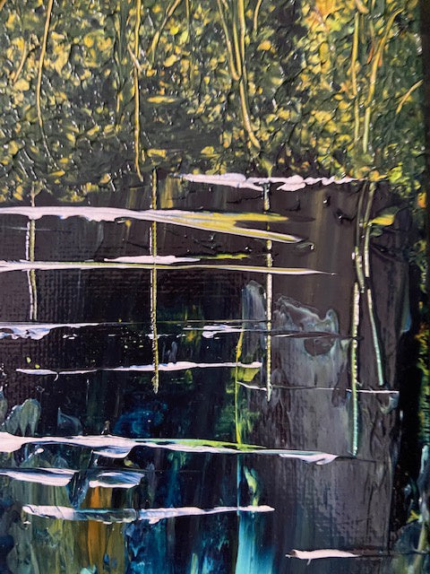 Abstract Northern Lights landscape