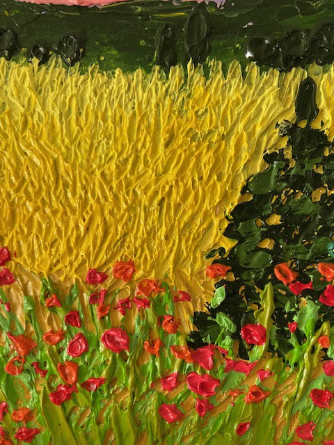 Impressionist landscape impasto