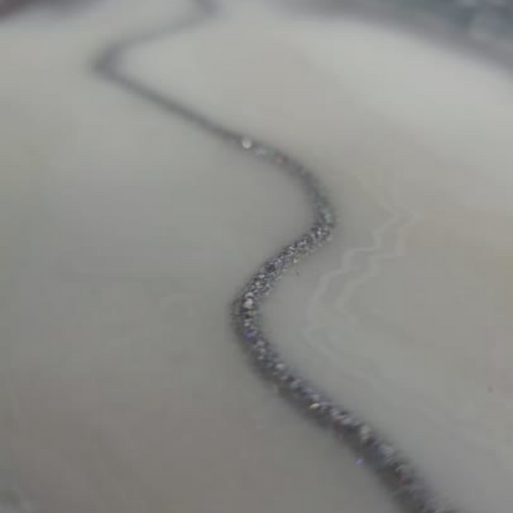 Resin Geode Wall Art in White and Silver