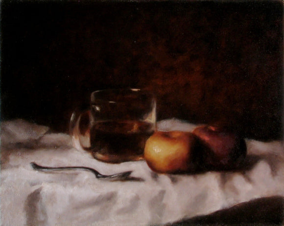 Mug, Apples and Spoon