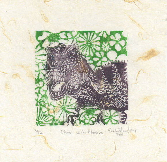 T. rex with Flowers