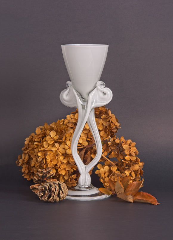 White Spiral Goblet