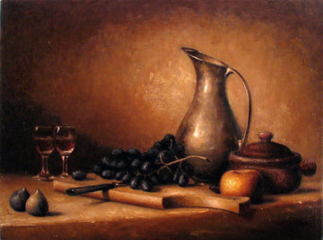 Still Life with Pitcher, Figs and Grapes